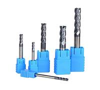 PRXFRWOW Tungsten Carbide End Mill 1pc/1mm 2mm 3mm 4mm 5mm 6mm 8mm 10mm 12mm 14mm 16mm 18mm 20mm HRC45 Spiral Bit Milling Cutter Tools Router Bits Engraving Milling Cutter(D6 6 50)