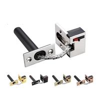 PRXFRWOW Zinc Alloy Security Door Chain Lock Extruded Door Latch Door Lock Home Hotel Protection Lock Hardware 1Pcs(Nero)