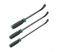 Pry Bar Set 3 PCS Featuring Angled Tips and Strike Cap Handle for Use in Tight Spaces and For Automotive Repair Tasks