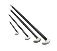 Pry Bar Set Heavy Duty - Double-Ended Nail Pullers, Forged Steel Mechanic Hand Tools | Durable Woodworking Bars for Prying, Scraping, Lifting, Pulling, necessary Construction and Auto Repair Kit, 4X P