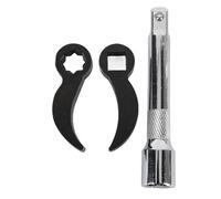 Pry Bar Wrench Adapter Set, 3 Piece 1/2 Inch Drive Tool Kit with Extension Bar, Chrome Vanadium Steel Crowbar Adapter for Automotive Repair