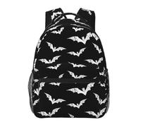 PRyLqKS Gothic Goth Horror Backpack,Fashion Bat Pattern Daypack Computer Backpacks Bookbag for Men Women