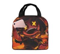 PRyLqKS M-urder Drones Portable Aluminum foil Thickened Insulated Lunch Bag, Suitable for Office, Picnic, Hiking, Beach Black