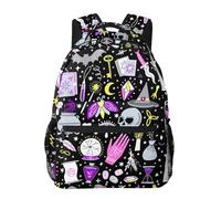 PRyLqKS Magical Gothic Witch Goth Backpack For School Laptop Bags Bookbag Big Casual Daypack For Student Girls Boys Kids Teens Travel Sports Work