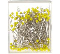 Prym 0.60 x 43 mm Extra Long Glass Headed Pins, Yellow