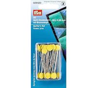 PRYM_028520-1 0.60 x 50 mm Quilters Flat Flower Pins, Silver/Yellow, one size
