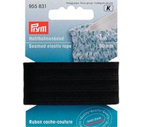 Prym 1 m 30 mm Seamed Elastic Tape, Black, 80% polyester, 20% ED, 10 mm