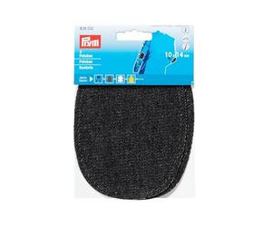 Prym 14 x 10 cm 2-Piece Denim Patches for Ironing/Sewing-On, Black