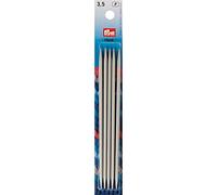 Prym Double-Pointed and Glove Knitting pins alu Pearl Grey 15 cm 3.50 mm, Aluminium, Gray, 3.5 mm