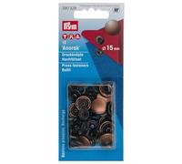 Prym Refill Packs Brass for 390309 Antique Copper, Gold, 15 mm, altkupfer, 10 Stück