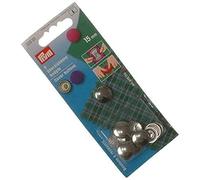 Prym Cover Buttons Brass Silver col Without Tool, 323151 15 mm