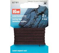 Prym Lacing Tape Imitation Leather 4 mm Brown, one Size