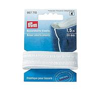 Prym 20mm Boxer Shorts Elastic Tape Natural White - per pack