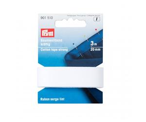 Prym 20mm Extra Strong Cotton Tape White - each