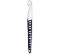 Prym 218494 Ergonomics Wool Crochet Hook ,White, Dark Violet, 18.5cm 15.00mm