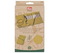 Prym 223811 Tunisian Crochet Hooks Set Natural Mustard 3.5-8