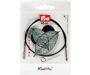 Prym 223981 Rope and Accessories for Circular Knitting Needles Natural 60 cm Circular Knitting Needle, Metal, Multicoloured