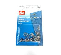 PRYM_263844-1 Hooks and Eyes Brass 1 Silver col