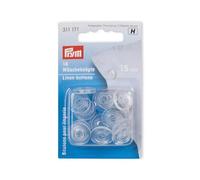 PRYM 311171 Linen buttons 'transparent plastic' Size 15mm, 18 pieces