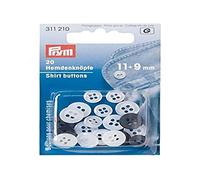 Prym 311210 Shirt Buttons 11 + 9 mm Imitation Mother-of-Pearl/Anthracite