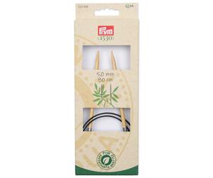 Prym 32"""" (80 cm) Circular Bamboo Knitting Needles US 8 (5 mm)