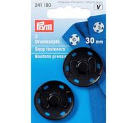 Prym Sew On Metal Snap Fasteners Black - per pack of 2