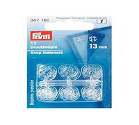 Prym Sew On Plastic Snap Fasteners Transparent - per pack of 12