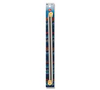 Prym 35 cm 8 mm Single-Pointed Knitting Pins, Pack of 2, Plastic Grey