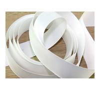 Prym 38mm Ribbed Polyester Tape White - per metre