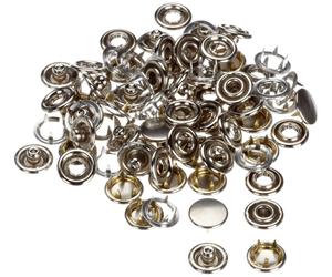 Prym 390 104 Press Studs Non-Sew MS Refill Pack for 390120 Cap Silver-Coloured 1