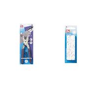 Prym 390 900 Vario Pliers with Punching Tool & Colour Snaps, Round 12.4mm x 30 Sets - White
