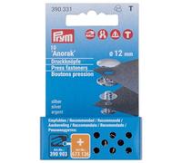 Prym 390331 Refill Packs Brass for 390330 12 mm col, Gold/Silver, silberfarbig, 10 Stück