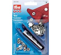Prym 390360 Sewing Press Stud Mini Brass 8 mm Silver-Coloured Metal