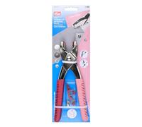 Prym 390914 Vario Pliers Berry - for Press Studs, Eyelets, Rivets & Jeans Buttons - Includes Hole Tool - Ergonomic Handle - Versatile Sewing Accessories