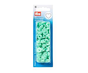 Prym 393319 Sew Popper Colour Snaps Heart Mint, One Size