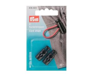 Prym 416651 Cord Stops 2 holes plastic black