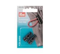 Prym 416651 Cord Stops 2 holes plastic black, Polyester, schwarz, 2 Stück