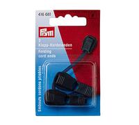 Prym 416681 Folding Cord Ends plastic black, Polyester, schwarz, 2 Stück