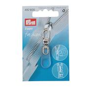 Prym 482600 Fashion Zipper Puller Rubber Plastic/Metal, Silver, Gummi, Transparent, 1 Stück