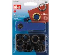 Prym 541384 Eyelets Brass Washer/2 x 1 x 1 cm Black