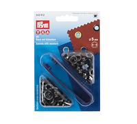 Prym Eyelets and Washers 542412 – Brass 5.0 mm – Antique Steel / Scrap Iron – PRYM_542412-1