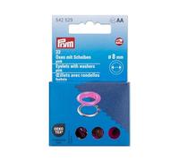 Prym 542529 Eyelets with Washers 8 mm Pink/Silver Compatible with Vario Creative Tool