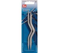 Prym Cable Needle, Aluminium, Grey, ca. 14 cm Ø 6 und 8 mm, perlgrau, 2 Stück