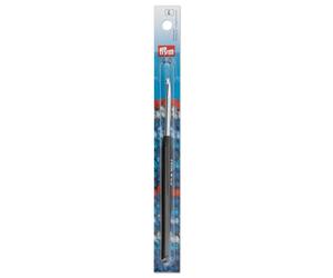 Prym 6"" Aluminum with Soft Grip 4mm Crochet Hook Silver