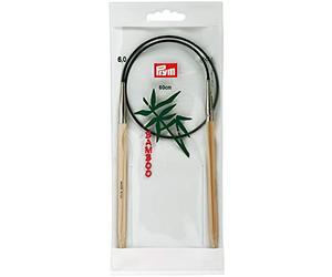 Prym 60 cm x 6 mm Circular Knitting Pins, Bamboo