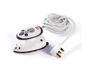 PRYM_611916-1 Steam Iron Mini with UK Plug, White, 19 x 17 x .95 cm