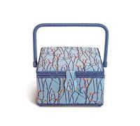 Prym 612081 Sewing Basket Cotton Light Blue 230 x 230 x 140 mm