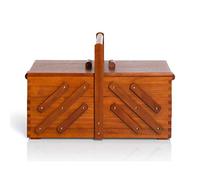 Prym 612551 Nähkasten aus dunklem Holz, Workers, Dark wood, Brown, L