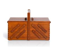 Prym 612551 NÃhkasten aus dunklem Holz, Workers, Dark wood, Brown, L