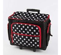 Prym 612630 Sewing machine Trolley Polka Dots, Black/Red/White, 44 x 22 x 36 cm